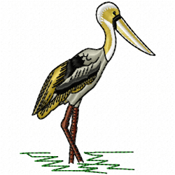 Egret Embroidery Design 3 Egret Embroidery Design 3